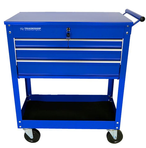 TQB Workshop Tool Trolley 4 Drawer Lockable Top 6052