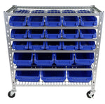 TQB 6 Tier Parts Storage Bin Rack 22 bin 6053