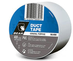 Bear PVC Duct Tape 48mm x 30m Black or Grey/Silver 63642583589 63642548313