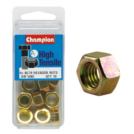 Champion Hexagon Nuts 3/8  “-BC79