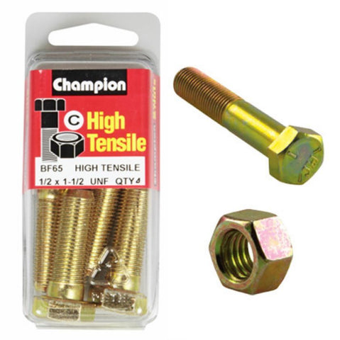 Champion Bolt and Nuts 1-1/2” x 1/2  BF65