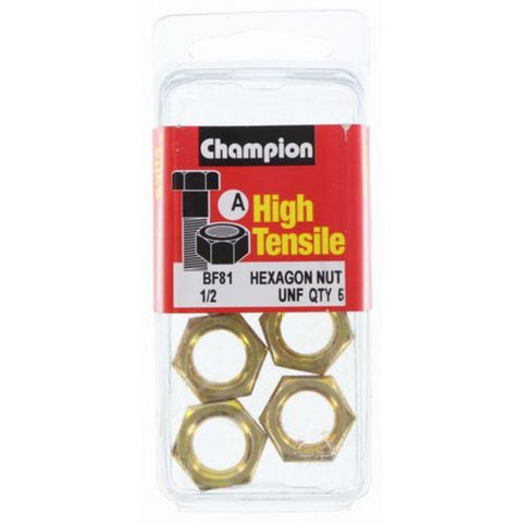 Champion Hexagon Nuts UNF 1/2 “-BF81