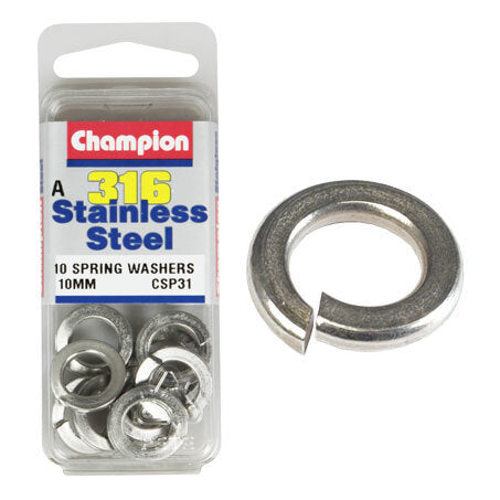 Champion Spring Washers- Fasteners S/S 10mm  CSP31