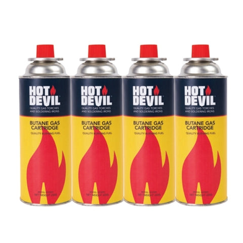 Hot Devil Butane Gas Cartridge 4 Pack-HD200C