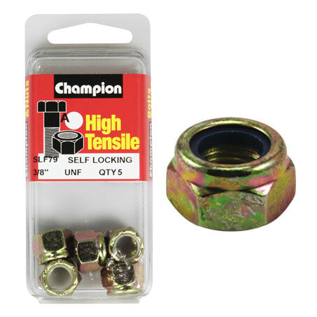 Champion Blister Nyloc-Self Locking Nuts 3/8 “-SLC79