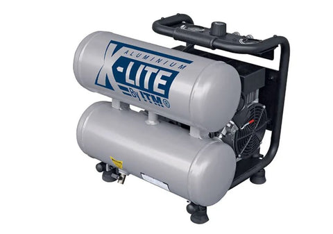 X-LITE AIR COMPRESSOR SILENT 2HP ALUMINIUM TWIN TANK 16L FAD 125L/MIN TM350-20016