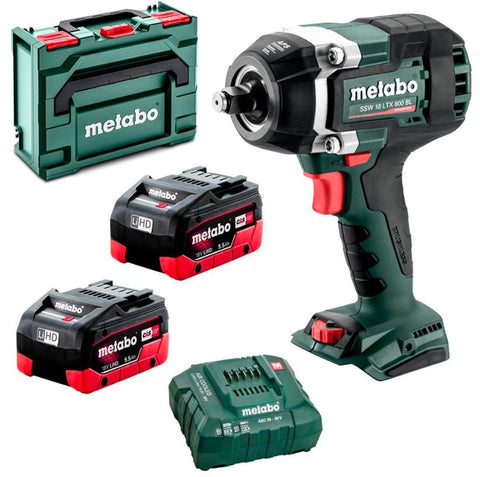 Metabo 18V 5.5Ah Li-ion Cordless Brushless 1/2” Square Drive Mid Torque Impact Wrench Combo Kit AU60240300