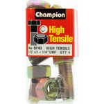 Champion Fully Threaded Set Screws and Nuts 1-1/4” x 1/2 BF63