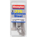 Champion Screws and Nut Set 10mm x 50mm  CSP50