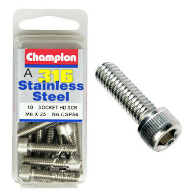 Champion Socket Head Screws 6mm x 25mm  CSP54