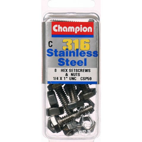 Champion Hex Screw Set -  ¼ “ x 1 “ CSP59