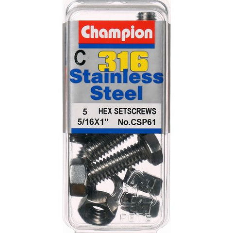 Champion Hex Screw Set – 5/16 “ x1 “ CSP61