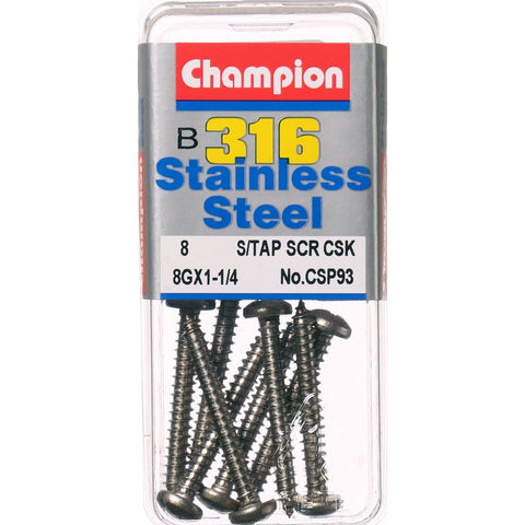 Champion Self Tapping Pan Head Screws 8G x 1-1/4 -CSP93