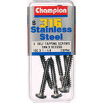 Champion Self Tapping Pan Head Screws 10G x 1-1/4 -CSP94