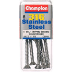 Champion Self Tapping CounterSunk Screws 10G x 1-1/2-CSP99