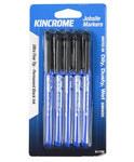 Kincrome Permanent Marker Ultra Fine Tip 5 Pack Black K11780