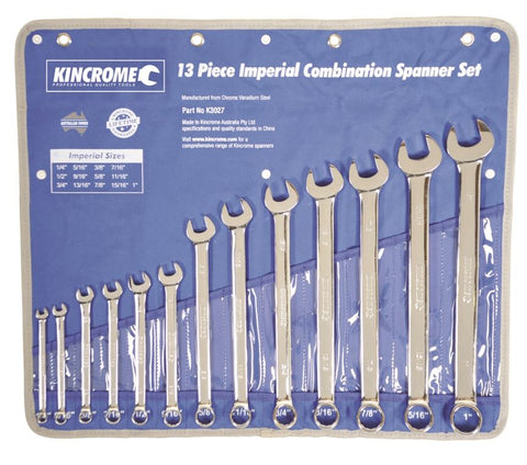 Kincrome Combination Spanner Set 13 Piece – Imperial K3027