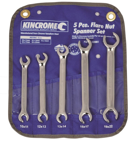 Kincrome Flare Nut Spanner Set 5 Piece K3061