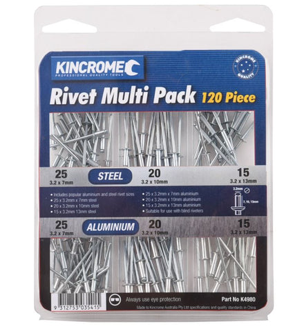 Kincrome Rivet Multi Pack 120 Piece K4980