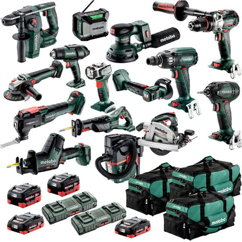 Metabo 18V 15 Piece Brushless Combo Mega Kit MET18MX15LB4HD455GU 