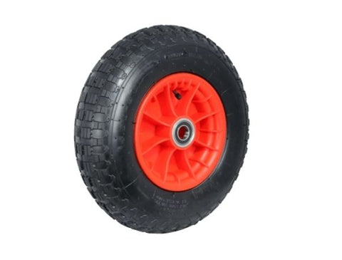 400mm Plastic Centred Pneumatic Wheel 25mm Axle Diameter PN1627-M25BB