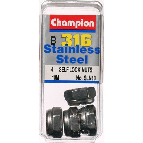 Champion Self Lock Nuts 10mm - SLN10